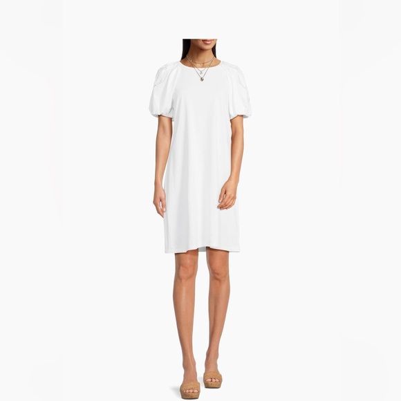 Nic + Zoe Puff Sleeve Shirtdress size small - Picture 1 of 5